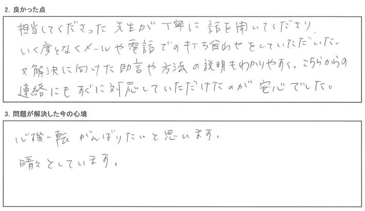 いく度となくメールや電話での打ち合わせをしていただいた