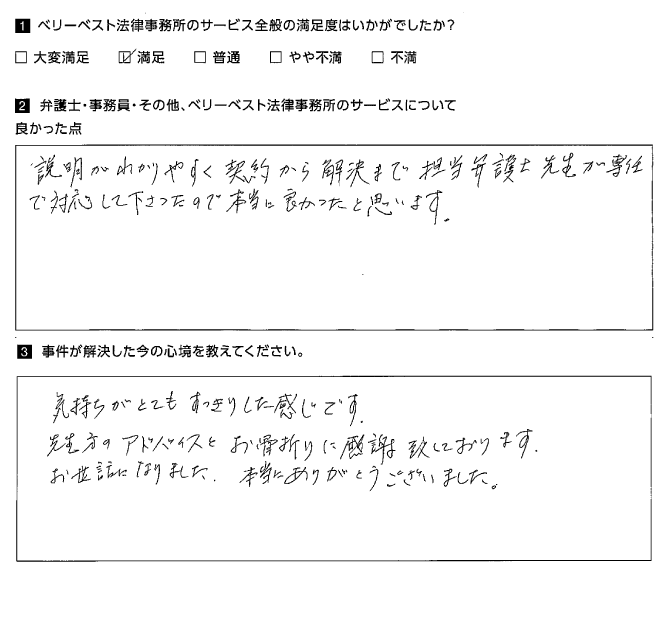 気持ちがとてもすっきりした感じです。